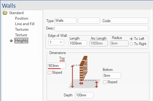 Click to view Walls is 3D Display and Job Defaults